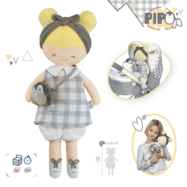 DeCuevas 20147 Plyšová bábika PIPO - 36 cm