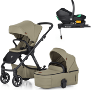 PETITE&amp;MARS Kombinált babakocsi ICON 2v1 Mossy Green LITE RWS + Core Pro i-Size Black Grey