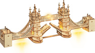 RoboTime drevené 3D puzzle most Tower Bridge svietiaci