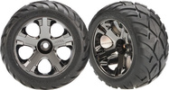 Traxxas kolo 2.8", disk All-Star čierny chróm, pneu anaconda (2)