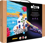 OKTO Výtvarný set Malování hmotou Santorini 30x40 cm