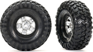Traxxas kolo 1.9", disk TRX-4 Sport beadlock polomatný chróm, pneu Canyon Trail (2)