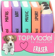 Top Model Sada gúm v tvare učebníc a ceruziek, 7 ks