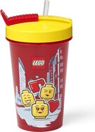Tazza LEGO® ICONIC Girl con cannuccia - giallo / rosso
