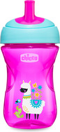 Hrnek Chicco Pokročilý se Slamková náustkem 266 ml, růžový 12m +