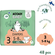 Moomin Baby 3 Midi 5–8 kg (48 ks), eko plienky