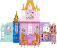 Mattel Disney Princess Baba Rapunzel és hordozható kastély