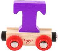 Bigjigs Rail Wagon hölzerne Eisenbahnschienen – Buchstabe T