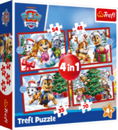 Trefl Puzzle 4v1 Paw Patrol Vianoce