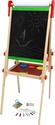 Lavagna magnetica bifacciale legno nero/bianco 35x43cm con rotolo di carta con accessori