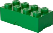LEGO® box na desiatu 8 - tmavo zelená 100 x 200 x 75 mm