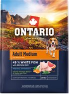 Krmivo Ontario Adult Medium Fish &amp; Brown Rice 2,25kg