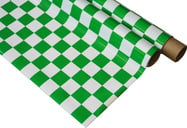 IronOnFilm film thermocollant à carreaux blanc/vert 0,6x2m