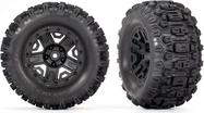 Traxxas roue 2.8", jante noire, pneu Sledgehammer (arrière) (2)