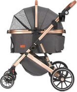 Kinderwagen Kenyone 62x90x108cm schwarz, goldene Konstruktion