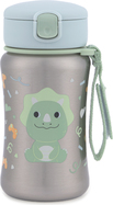 SKIP HOP Bottiglia con cannuccia in acciaio inox Besties Squad Dino 12m+