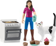 Schleich Brutar cu pisică și accesorii