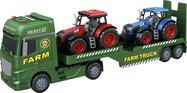 CITY SERVICE CAR - 1:12 Farmársky tahač s vlekom a 2 traktory