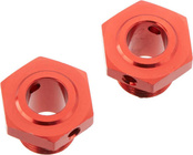 Arrma náboj kolesa 17mm/13.6mm hliník červený (2)
