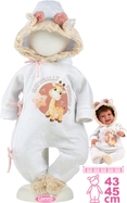 Llorens M844-82 oblečenie pre bábiku bábätko NEW BORN veľkosti 43-45 cm