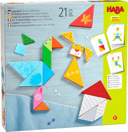 Haba Joc cu carduri prepoziționale Tangram Forme și figurine