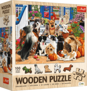 Trefl Drevené puzzle 1000 - Psie priateľstvo