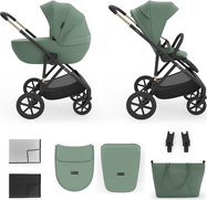 KINDERKRAFT Kočík kombinovaný 2v1 Prime 3 Dark Green
