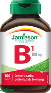 Jamieson Vitamin B1 tiamin 100mg 100 tabletta
