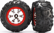 Traxxas kolo 2.2", disk Geode chróm-červený, pneu Canyon AT (pár)