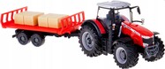 Bburago 10cm Farm tractor Messey Ferguson 8740S with Bale Trailer