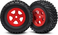 Traxxas koleso 1.8/1.4", disk SCT červený, pneu SCT (2)