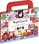 Janod Magnetipuzzle Pompieri 36 bucăți în formă de valiză