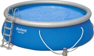 Bestway Nadzemný bazén kruhový Fast Set, kartušová filtrácia+rebrik priemer 4,57m x 122 cm