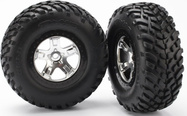 Traxxas roue 2.2/3.0", jante SCT satin-noir, pneu SCT (2)