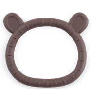 PETITE&amp;MARS Hryzačka silikónová Teddy Bitter Cocoa 0m+