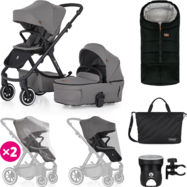 PETITE&amp;MARS Kočík kombinovaný ICON 2V1 Dove Grey XXL AIR