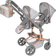 DeCuevas 90877 Carucior pliabil pentru papusi gemene cu rucsac CITY X - 91 cm