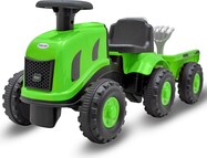 Detské odrážadlo traktor s vlečkou a náradim Baby Mix Benny zelené