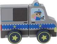 Trefl Magnetické vozidlo - Policajné auto - 2 prvky