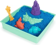 Kinetic sand krabica tekutého piesku s podložkou modrá