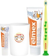 Elmex Detská zubná pasta (50ml + 12ml) + kefka + pohárik