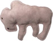 Hračka Dog Fantasy Dura-fused bizón pískací, koža a juta 28cm