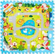 Puzzle en mousse "Village", 9 pcs