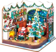 2Kids Toys 3D drevená skladačka Miniatúra domčeka Santova dielňa