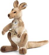 STEIFF Originals Kango kangaroo with baby, beige plyšová hračka