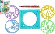 Inspiro regla + lápiz de 6 colores plástico
