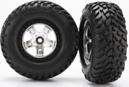 Traxxas roue 2.2/3.0", jante SCT satin-noir, pneu SCT (2) (2WD avant)