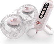 KINDERKRAFT Odsávačka materského mlieka Double Hands-free Gentle Flow Pink