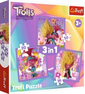 Trefl Puzzle 3v1 Zoznámte sa s veselými trollmi