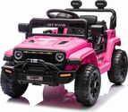 Elektrické autíčko OFFROAD NEW s pohonom zadných kolies, ružové, Lítiová batéria